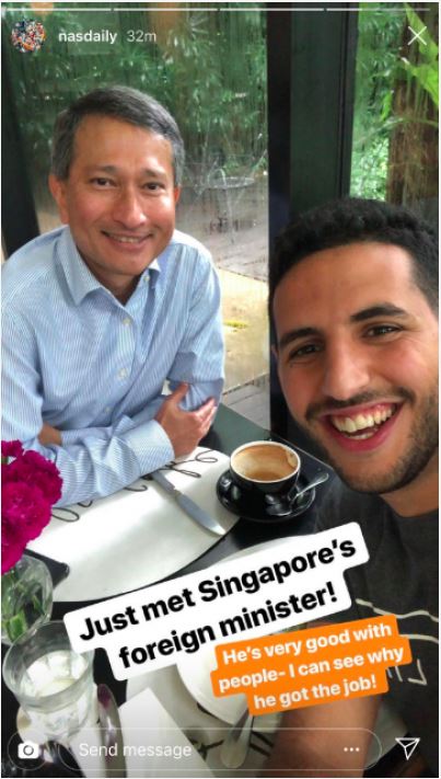 Nas Daily with singapore Minister of Foreign Affairs.JPG